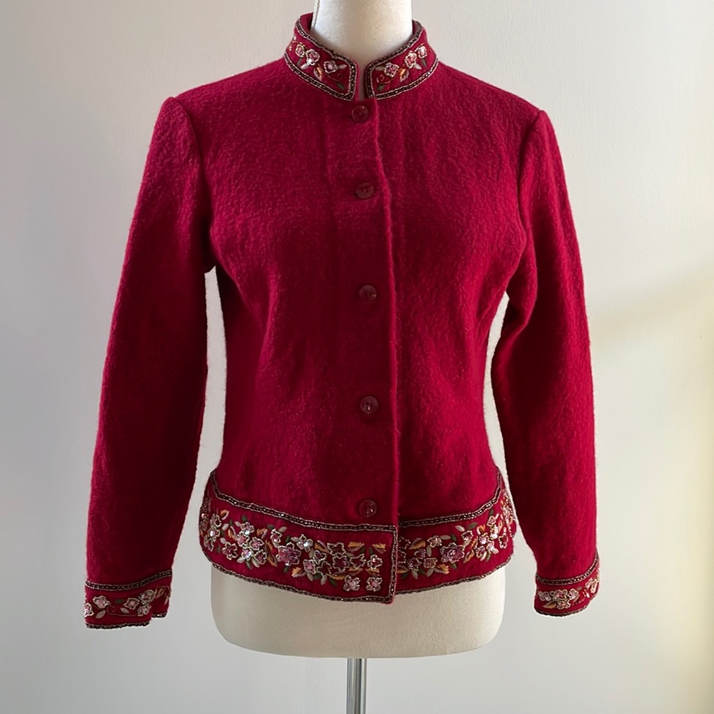 Talbots Red Wool jacket